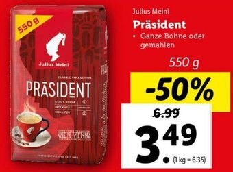 Lidl Präsident 550g Angebot