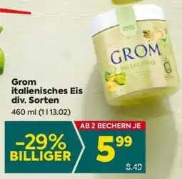 Billa Grom italienisches Eis 460ml Angebot