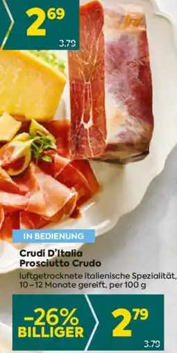 Billa Crudi D'Italia Prosciutto Crudo 100g Angebot
