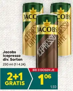 Billa Jacobs Icepresso div. Sorten 250 ml Angebot