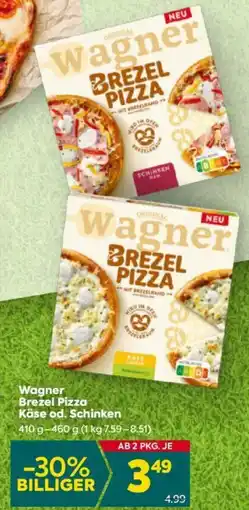 Billa Wagner Brezel Pizza Käse od. Schinken 410g-460g Angebot