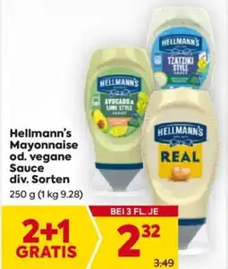 Billa Hellmann's Mayonnaise od. vegane Sauce 250 g Angebot