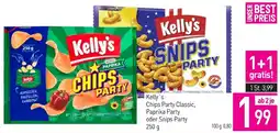 Sutterlüty Kelly's Chips Party Classic, Paprika Party oder Snips Party 250 g Angebot