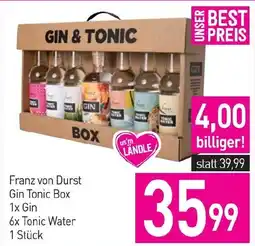 Sutterlüty Franz von Durst Gin Tonic Box 1x Gin 6x Tonic Water 1 Stück Angebot