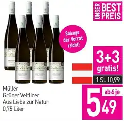 Sutterlüty Müller Grüner Veltliner Aus Liebe zur Natur 0,75 Liter Angebot
