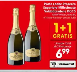Interspar Prosecco Superiore Millesimato Conegliano Valdobbiadene Angebot