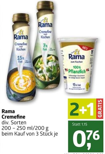 ADEG Rama Cremefine 200-250 ml Angebot