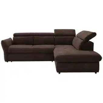 XXXLutz Ecksofa in Webstoff Dunkelbraun Angebot