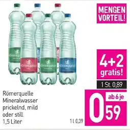 Sutterlüty Römerquelle Mineralwasser prickelnd, mild oder still 1.5L Angebot