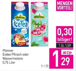 Sutterlüty Pfanner Eistee Pfirsich oder Wassermelone 0.75L Angebot