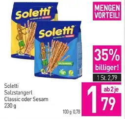 Sutterlüty Soletti Salzstangerl Classic oder Sesam 230g Angebot