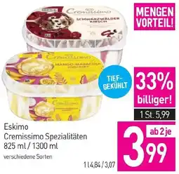 Sutterlüty Eskimo Cremissimo Spezialitäten 825/1300ml Angebot