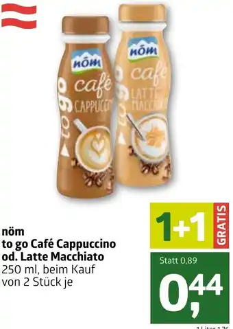 ADEG Nöm To Go Café Cappuccino Od. Latte Macchiato 250 ml Angebot
