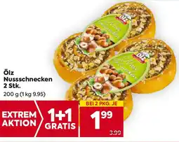 Billa Ölz Nussschnecken 2 Stk. 200g Angebot