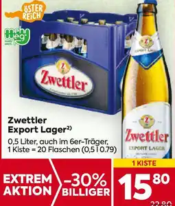 Billa Zwettler Export Lager 0.5 Liter Angebot
