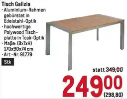 Metro Tisch Galizia Angebot