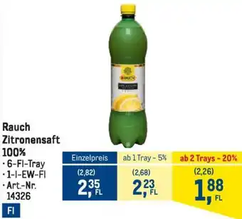 Metro Rauch Zitronensaft Angebot