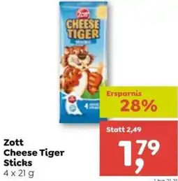 ADEG Zott Cheese Tiger Sticks 4 x 21 g Angebot