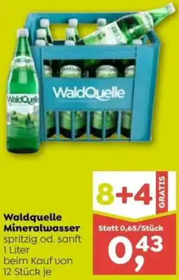 ADEG Waldquelle Mineralwasser spritzig od. sanft 1 Liter Angebot