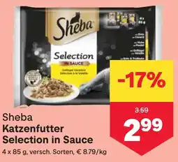 MPreis Sheba Katzenfutter Selection in Sauce 4 x 85 g Angebot