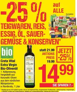 Maximarkt Creta Vital Extra Virgin Bio-Olivenöl Angebot
