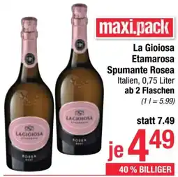Maximarkt La Gioiosa Etamarosa Spumante Rosea 0.75 Liter Angebot