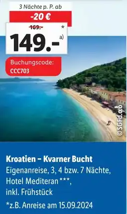Lidl Kroatien - Kvarner Bucht Angebot
