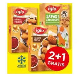 Unimarkt iglo Hühner Nuggets, Sticks oder Safari Abenteuer versch. Sorten Unimarkt 1 Packung Angebot