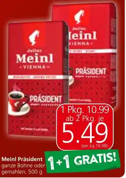 Strasser Markt Meinl Präsident 500g Angebot