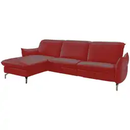 XXXLutz Ecksofa in Lederlook (vegan) Rot Angebot