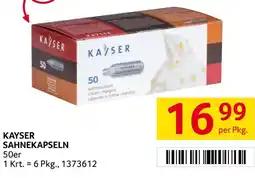 Transgourmet KAYSER SAHNEKAPSELN 50er Angebot