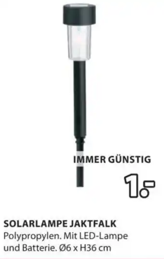 JYSK SOLARLAMPE JAKTFALK Angebot