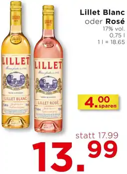 Unimarkt Lillet Blanc oder Rosé 0.75L Angebot