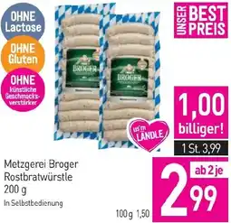 Sutterlüty Metzgerei Broger Rostbratwürstle 200g Angebot