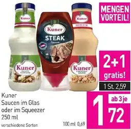 Sutterlüty Kuner Saucen im Glas oder im Squeezer 250ml Angebot