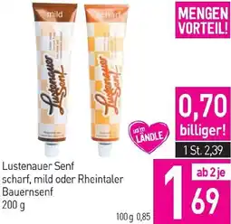 Sutterlüty Lustenauer Senf scharf, mild oder Rheintaler Bauernsenf 200g Angebot