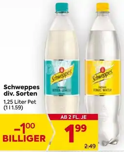 Billa Schweppes 1.25L Angebot