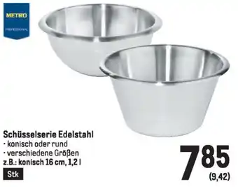 Metro Schüsselserie Edelstahl Angebot