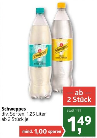 ADEG Schweppes 1,25 Liter Angebot