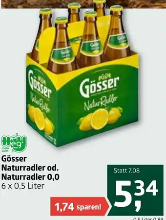 ADEG Gösser Naturradler Od. 6x0,5 Liter Angebot
