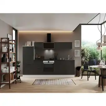 XXXLutz Küchenblock 280 cm in Grau, Weiß Angebot