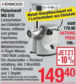 Maximarkt Fleischwolf MG 510 Angebot