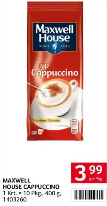 Transgourmet MAXWELL HOUSE CAPPUCCINO 400g Angebot