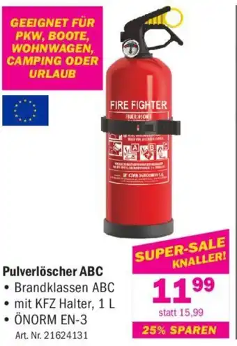 Forstinger Pulverlöscher ABC Angebot
