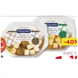 Unimarkt Taverna Snack und Salatkäsewürfel Unimarkt 100 Gramm 1 Becher Angebot