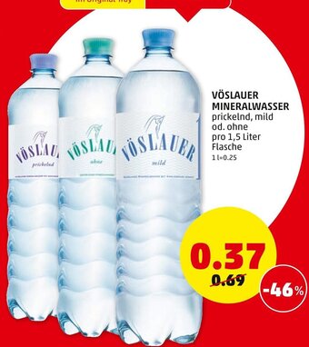 PENNY Vöslauer Mineralwasser 1,5 Liter Angebot