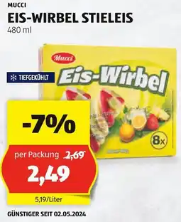 Hofer MUCCI EIS-WIRBEL STIELEIS 480ml Angebot