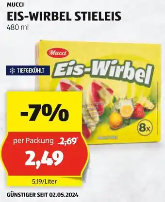 Hofer MUCCI EIS-WIRBEL STIELEIS 480ml Angebot