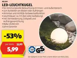 Hofer BELAVI LED-LEUCHTKUGEL Angebot