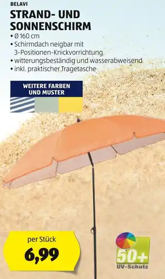Hofer BELAVI STRAND- UND SONNENSCHIRM Angebot
